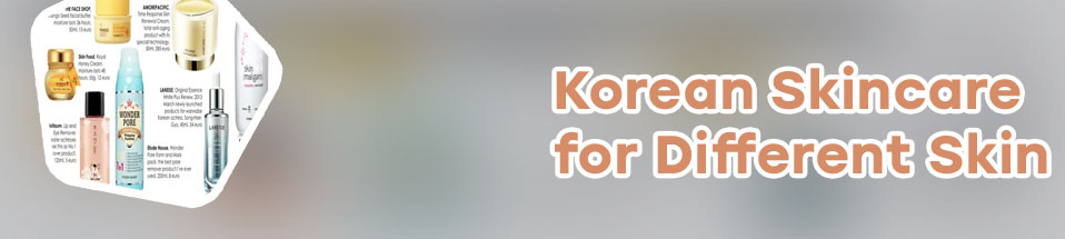Korean skin care products for glass skin