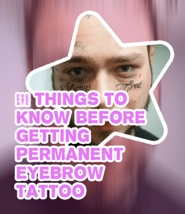 Tattoo over the eyebrow